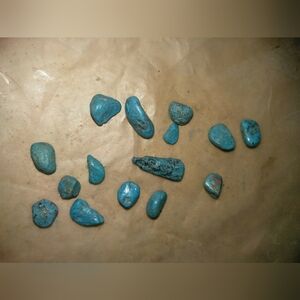 15ct Natural Rare Raw Lander Blue Spiderweb  Turquoise Gemstones Privately Mined